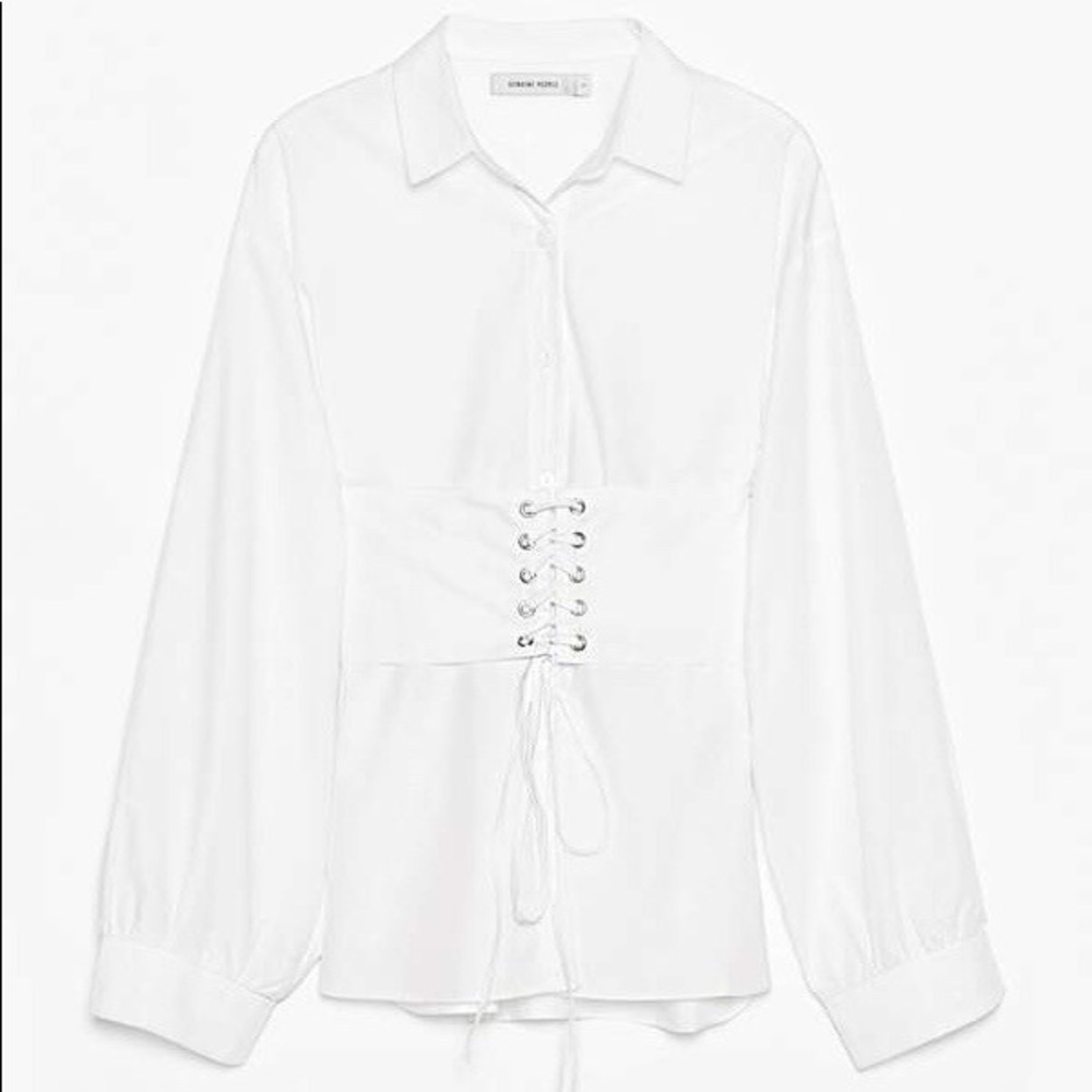 *Does not come with corset belt* White Button Down